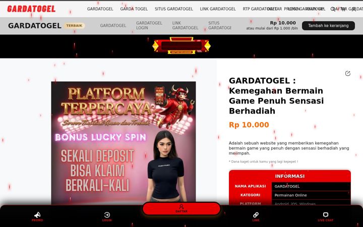 Screenshot of gardatogel.org