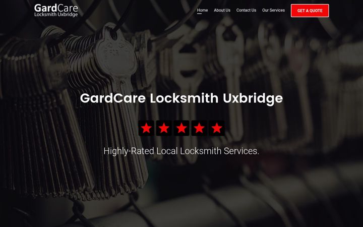 Screenshot of gardcarelocksmithuxbridge.co.uk