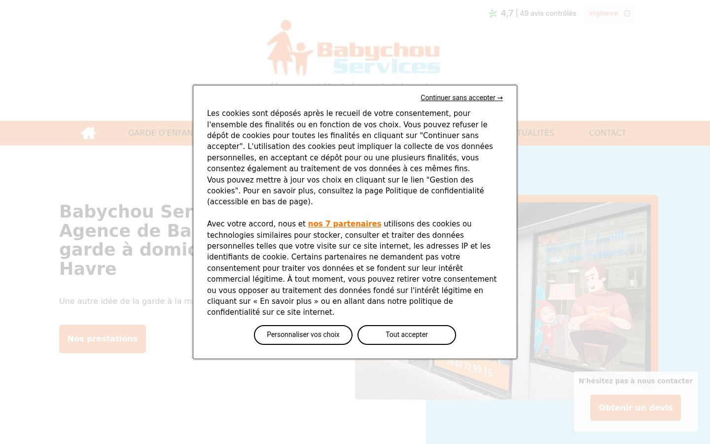 Screenshot van de toestemmingsbanner zoals getoond vóór enige interactie