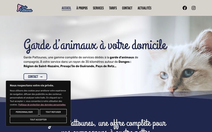 Screenshot of garde-pattounes.fr