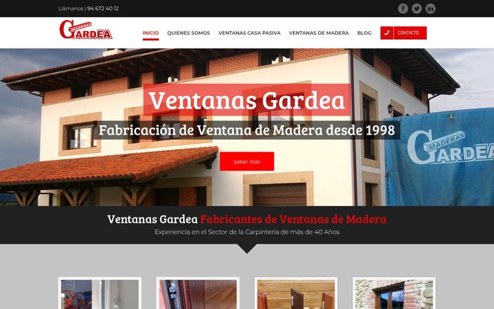 Screenshot of gardea-fabricanteventanasmadera.com