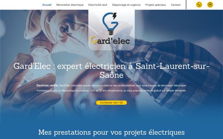Screenshot of gardelec.fr