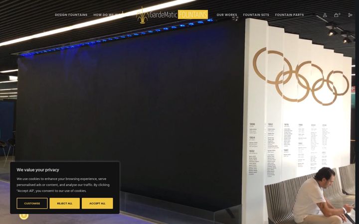 Screenshot of gardematicfountains.com