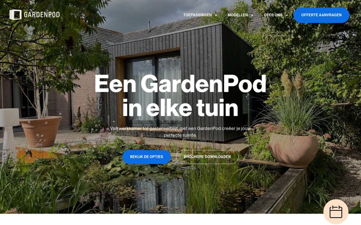 Screenshot of garden-pod.nl