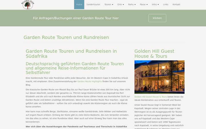 Screenshot του garden-route.de