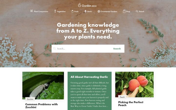Screenshot of garden.eco