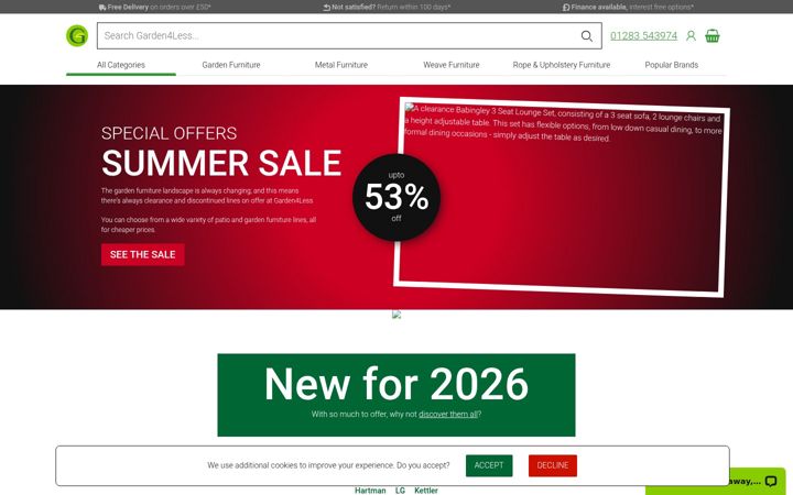 Screenshot of garden4less.co.uk