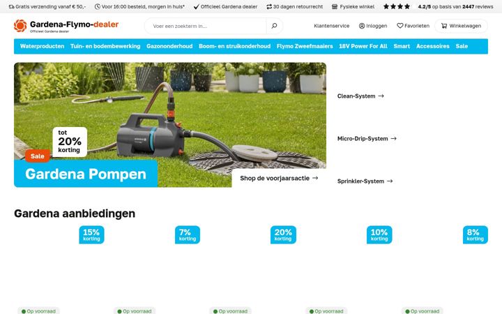 Screenshot of gardena-flymo-dealer.nl