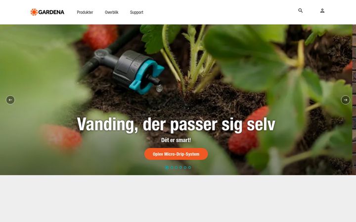 Screenshot van gardena.com
