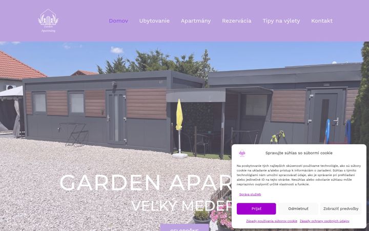 Screenshot of gardenapartmany.sk
