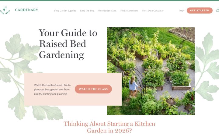 Screenshot του gardenary.com