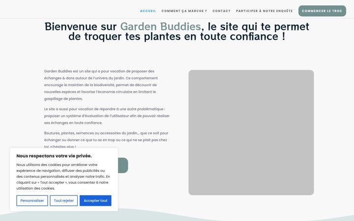 Screenshot of gardenbuddies.app