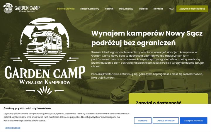 Screenshot of gardencamp.pl
