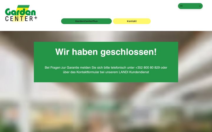 Screenshot of gardencenterplus.lu
