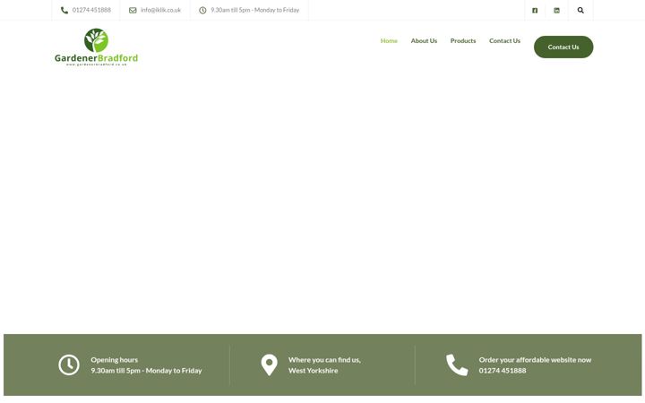 Screenshot of gardenerbradford.co.uk