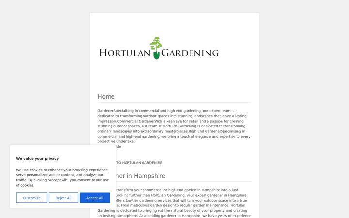 Screenshot of gardenerinhampshire.co.uk