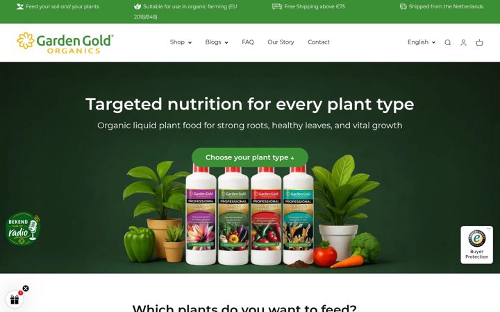 Screenshot of gardengold.com