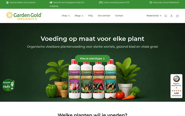 Screenshot of gardengold.nl