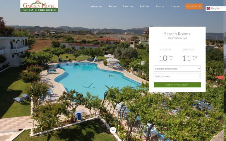 Screenshot of gardenhotel.gr