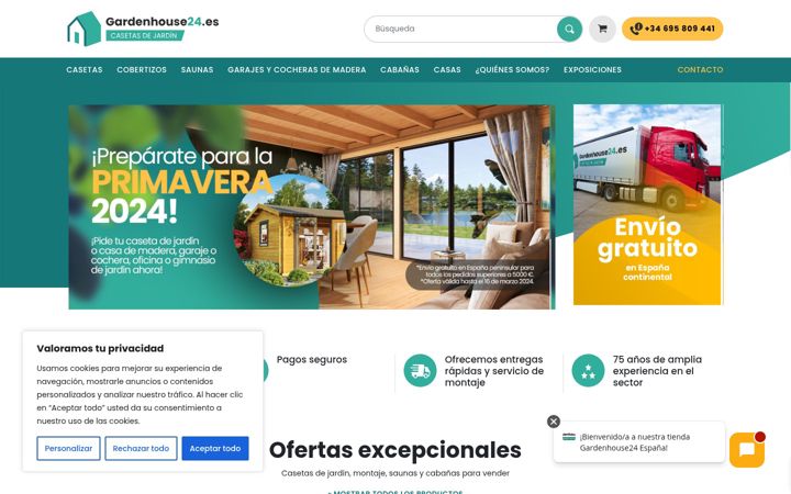 Screenshot of gardenhouse24.es