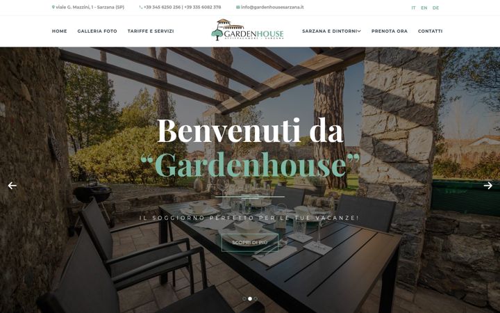 Screenshot ta' gardenhousesarzana.it