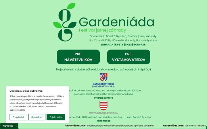 Screenshot of gardeniada.sk