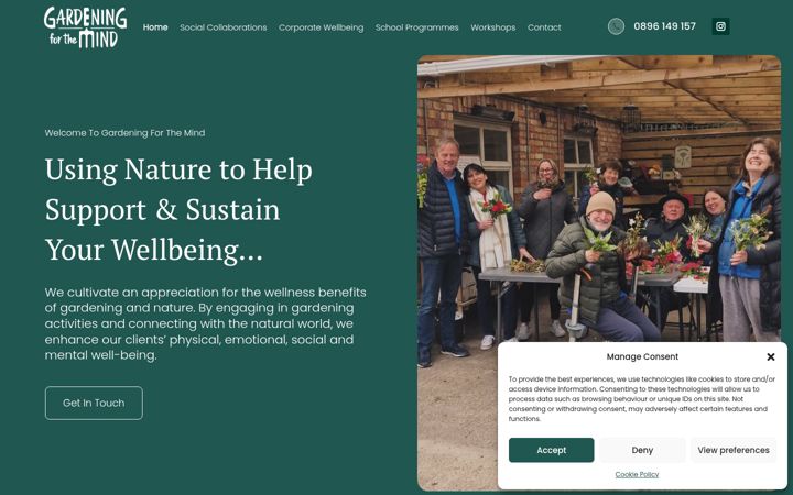Screenshot of gardeningforthemind.ie