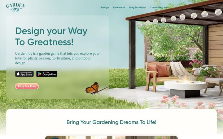 Screenshot of gardenjoygame.com