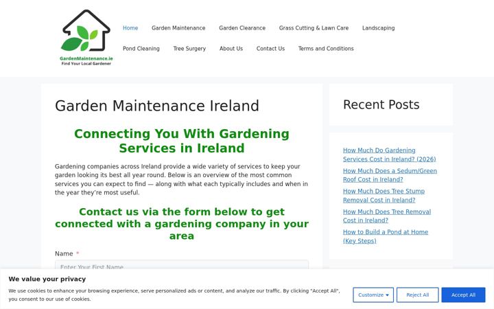 Screenshot of gardenmaintenance.ie