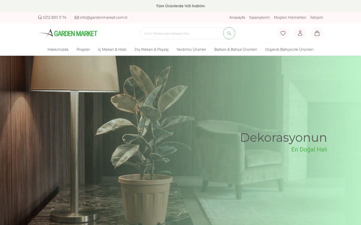 Screenshot of gardenmarket.com.tr