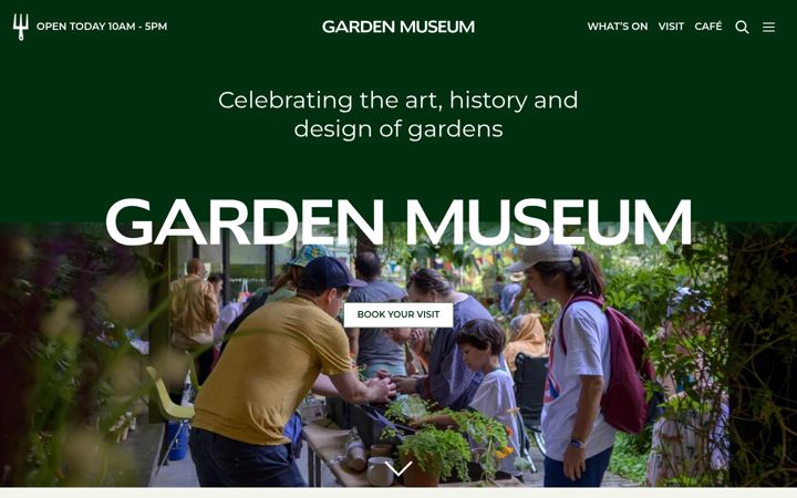 Screenshot of gardenmuseum.org.uk