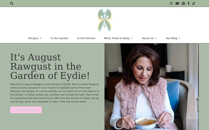 Screenshot of gardenofeydie.com