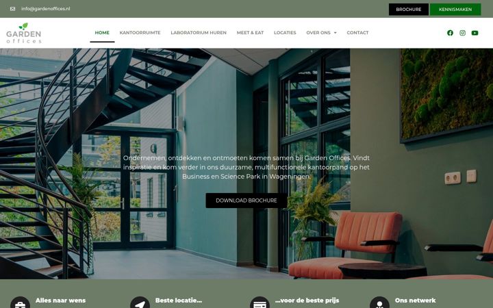 Skærmbillede af gardenoffices.nl