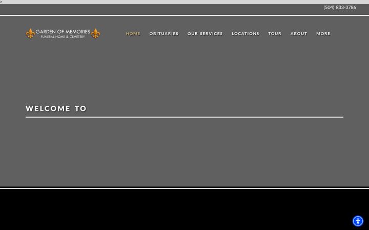 Screenshot of gardenofmemoriesmetairie.com