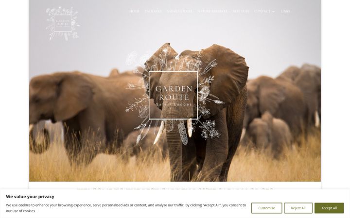 Screenshot of gardenroutesafarilodges.co.za