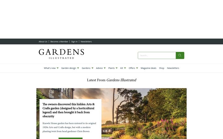Screenshot of gardensillustrated.com