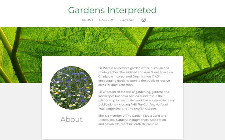 Screenshot of gardensinterpreted.co.uk