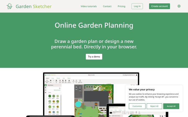 Screenshot of gardensketcher.com