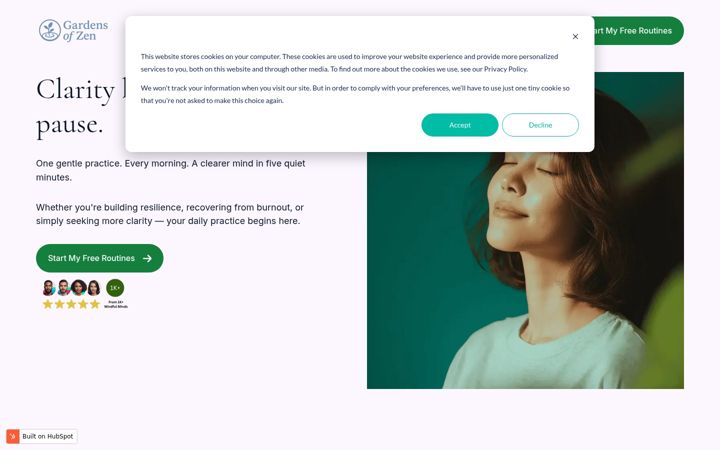 Screenshot of gardensofzen.com
