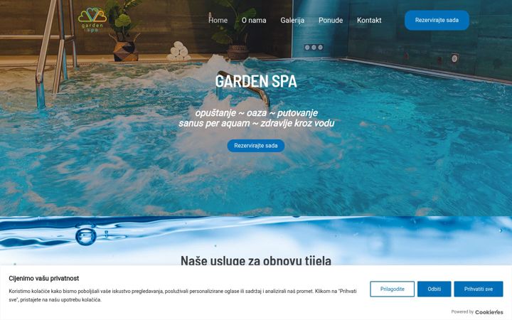 Screenshot of gardenspa.hr