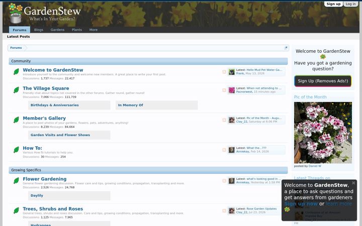 Screenshot of gardenstew.com