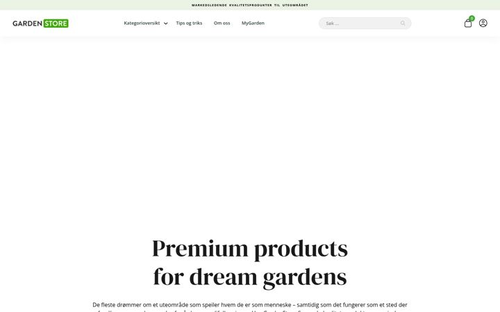 Screenshot of gardenstore.no