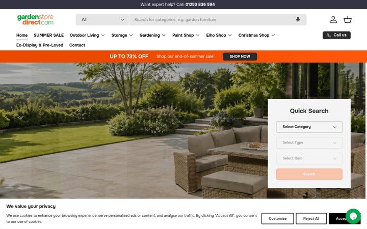 Screenshot of gardenstoredirect.com