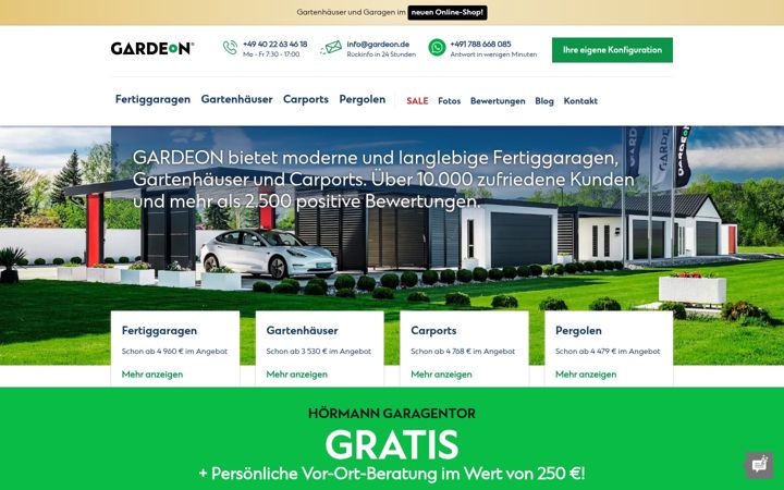 Screenshot of gardeon.de