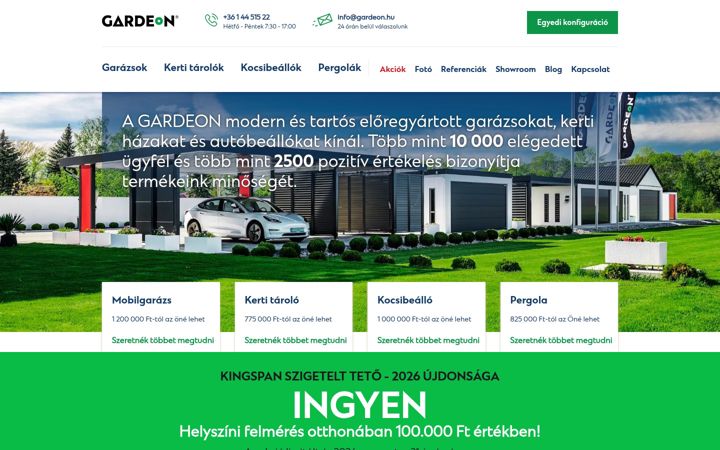 Screenshot of gardeon.hu
