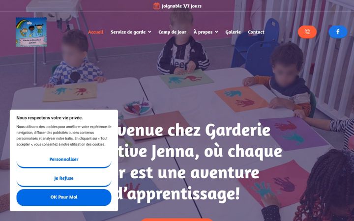 Screenshot of garderie-jenna.com