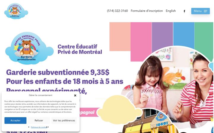 Screenshot of garderiecentreeducatif.com