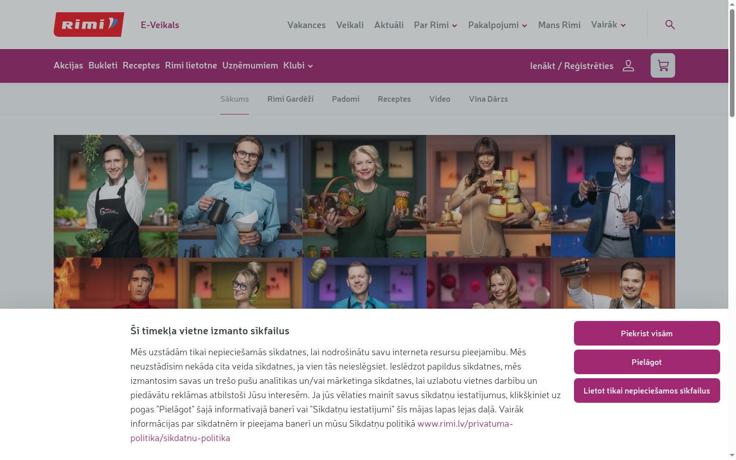 Screenshot van de toestemmingsbanner zoals getoond vóór enige interactie