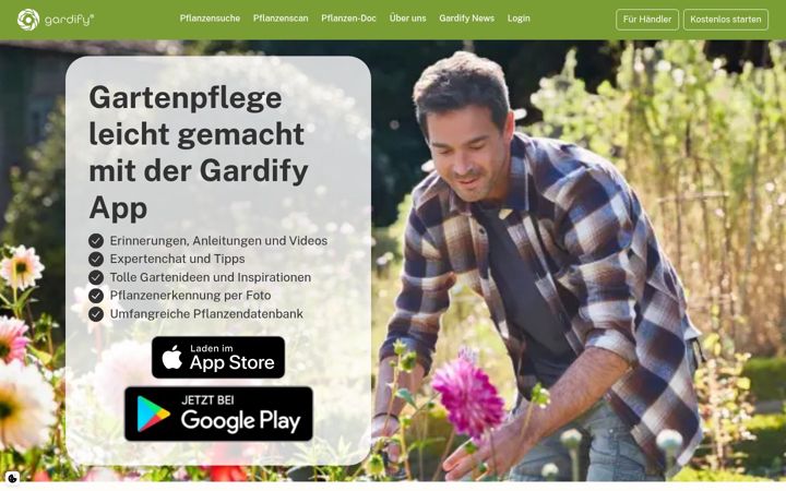Ekrānuzņēmums no gardify.de