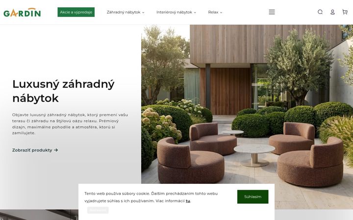 Screenshot of gardin.sk